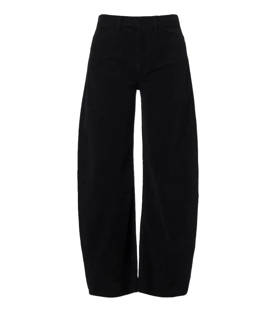 Tribeca corduroy barrel-leg pants
