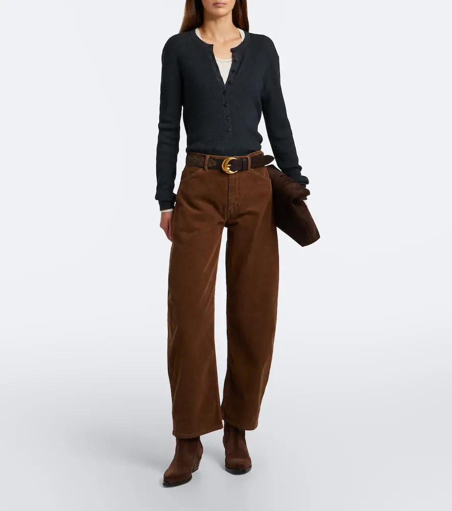 Nili Lotan Tribeca corduroy barrel-leg pants | Thumbnail 2