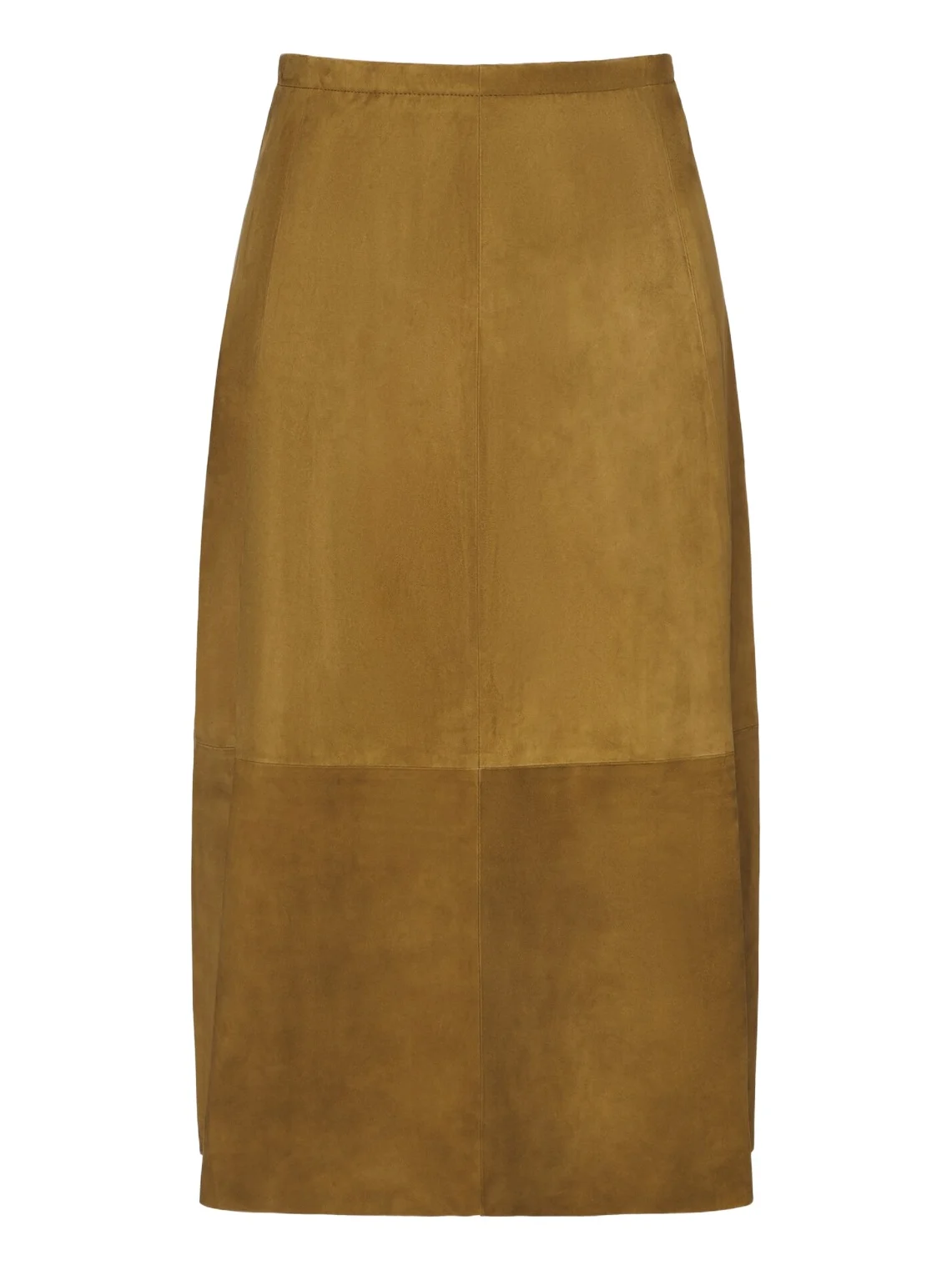 Suede midi skirt