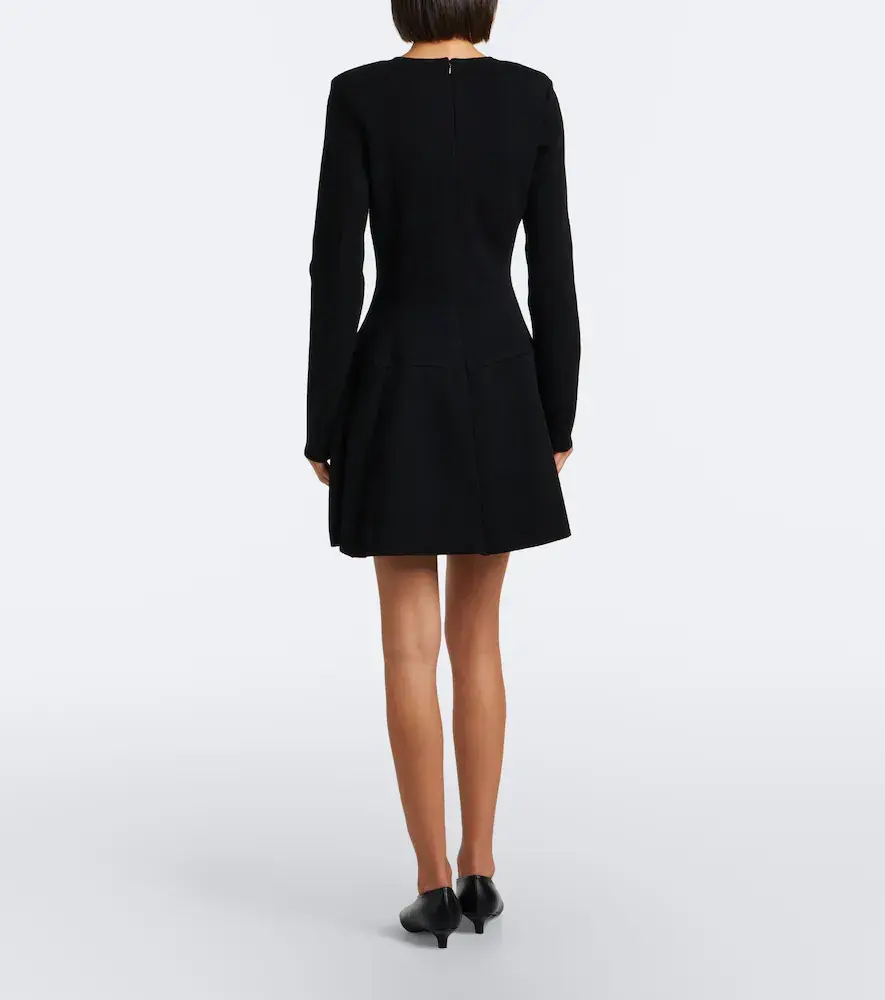 TOTEME Pleated wool-blend minidress | Thumbnail 4 TOTEME Pleated wool-blend minidress | Thumbnail 4