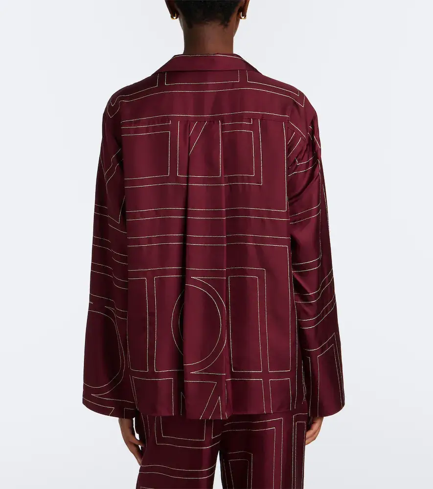 TOTEME Monogram silk twill shirt | Thumbnail 3 TOTEME Monogram silk twill shirt | Thumbnail 3