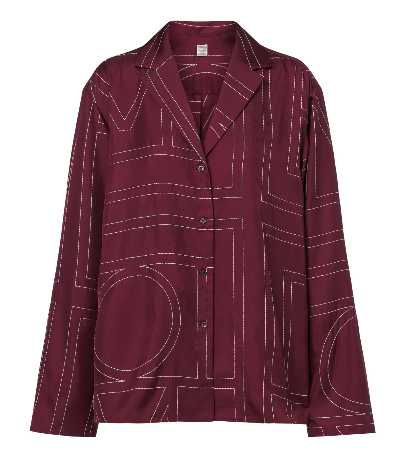 TOTEME Monogram silk twill shirt