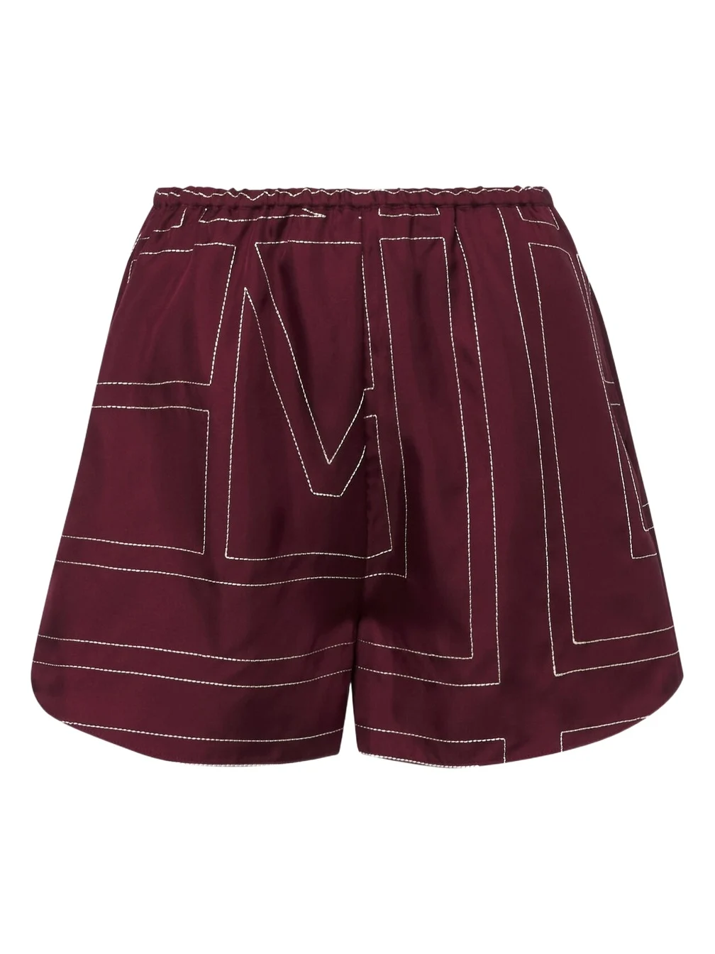 TOTEME Monogram silk twill shorts