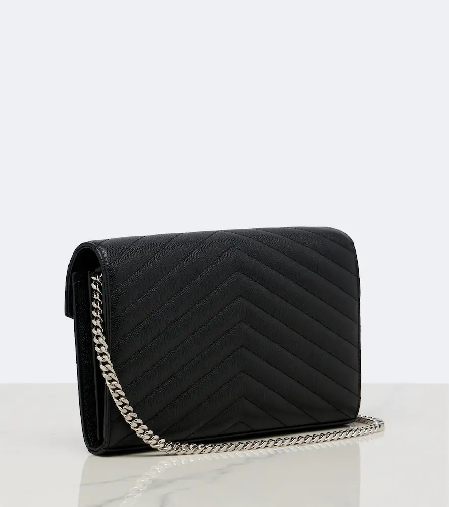 Saint Laurent Cassandre Envelope leather wallet on chain | Thumbnail 4
