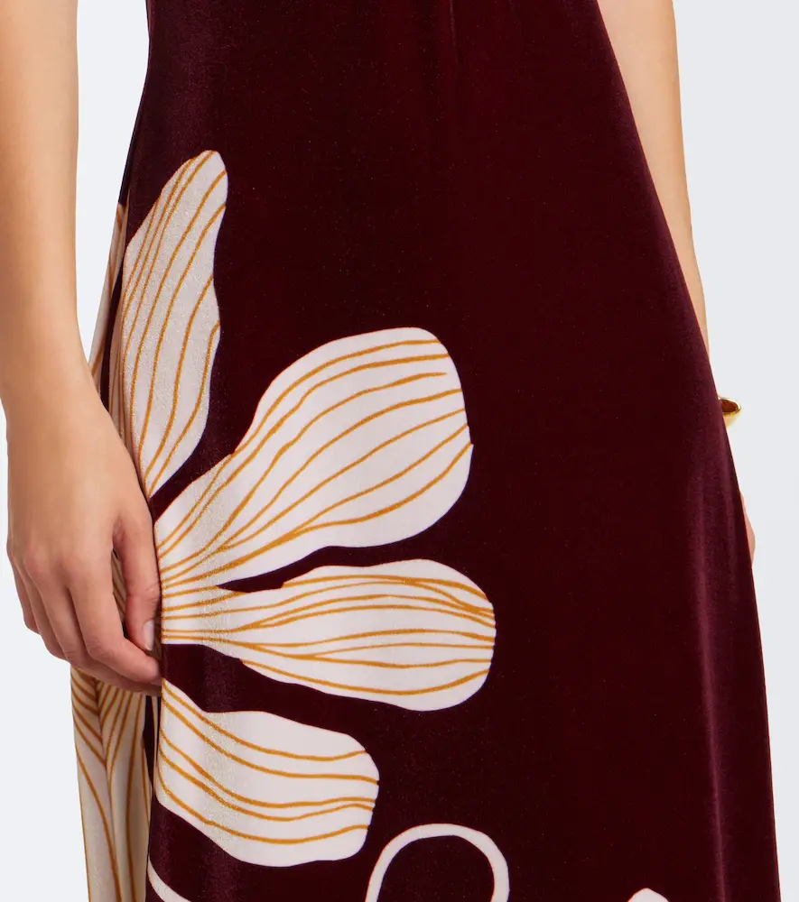 Cala de la Cruz Yves floral gathered velvet gown | Thumbnail 5 Cala de la Cruz Yves floral gathered velvet gown | Thumbnail 5