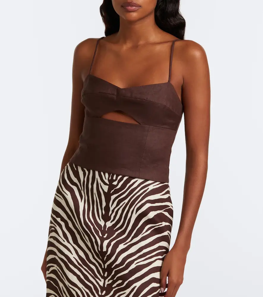 Cala de la Cruz Sei cutout linen top | Thumbnail 2 Cala de la Cruz Sei cutout linen top | Thumbnail 2
