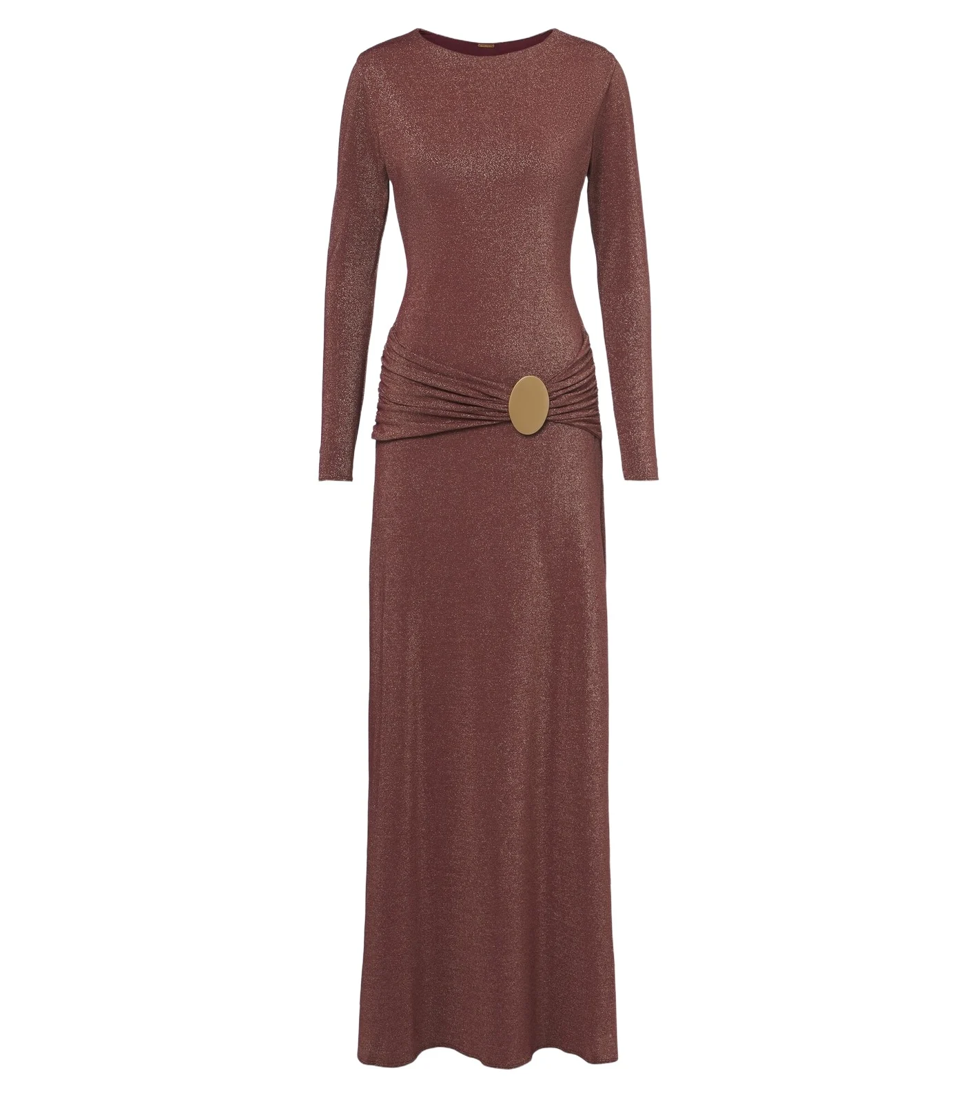 Cala de la Cruz Eres gathered jersey lamé maxi dress