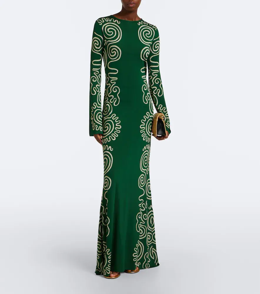 Cala de la Cruz Amay printed satin maxi dress | Thumbnail 2