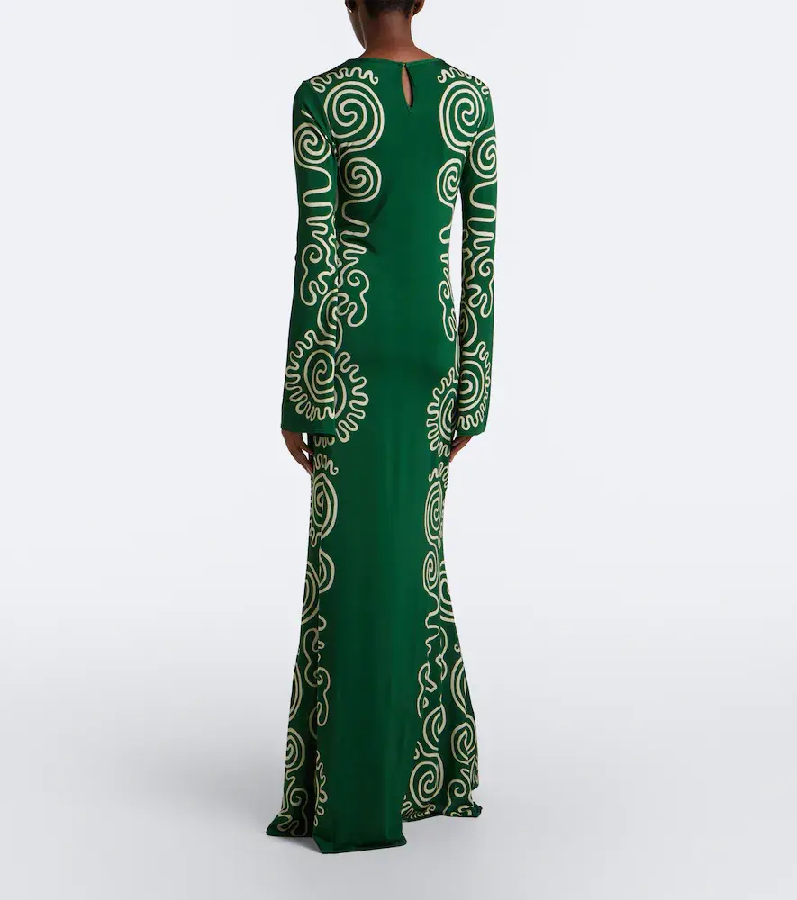 Cala de la Cruz Amay printed satin maxi dress | Thumbnail 4