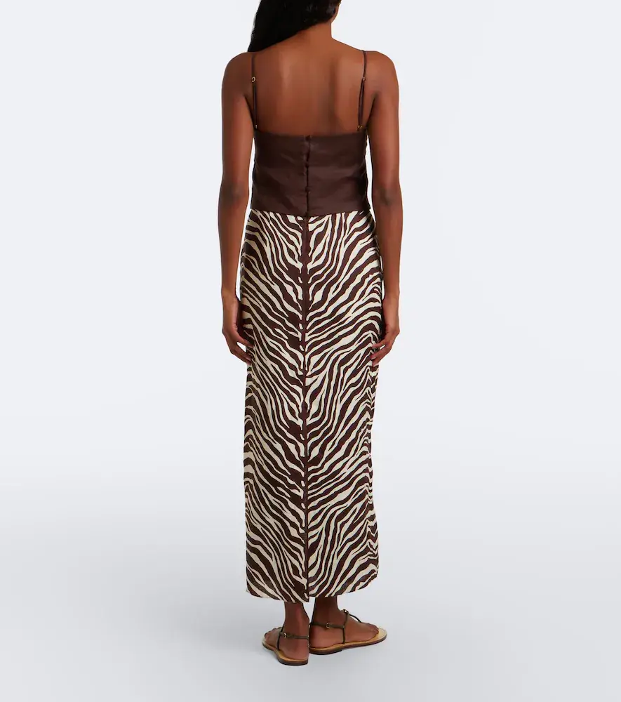 Cala de la Cruz Bruna zebra-print linen midi skirt | Thumbnail 6 Cala de la Cruz Bruna zebra-print linen midi skirt | Thumbnail 6
