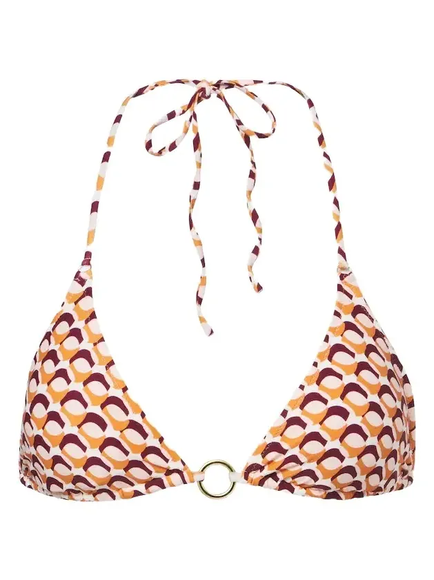 Venice printed bikini top