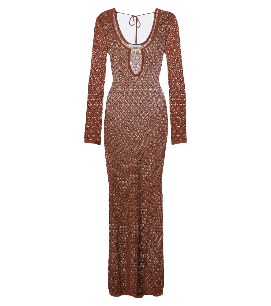 Casey open-knit midi dress
