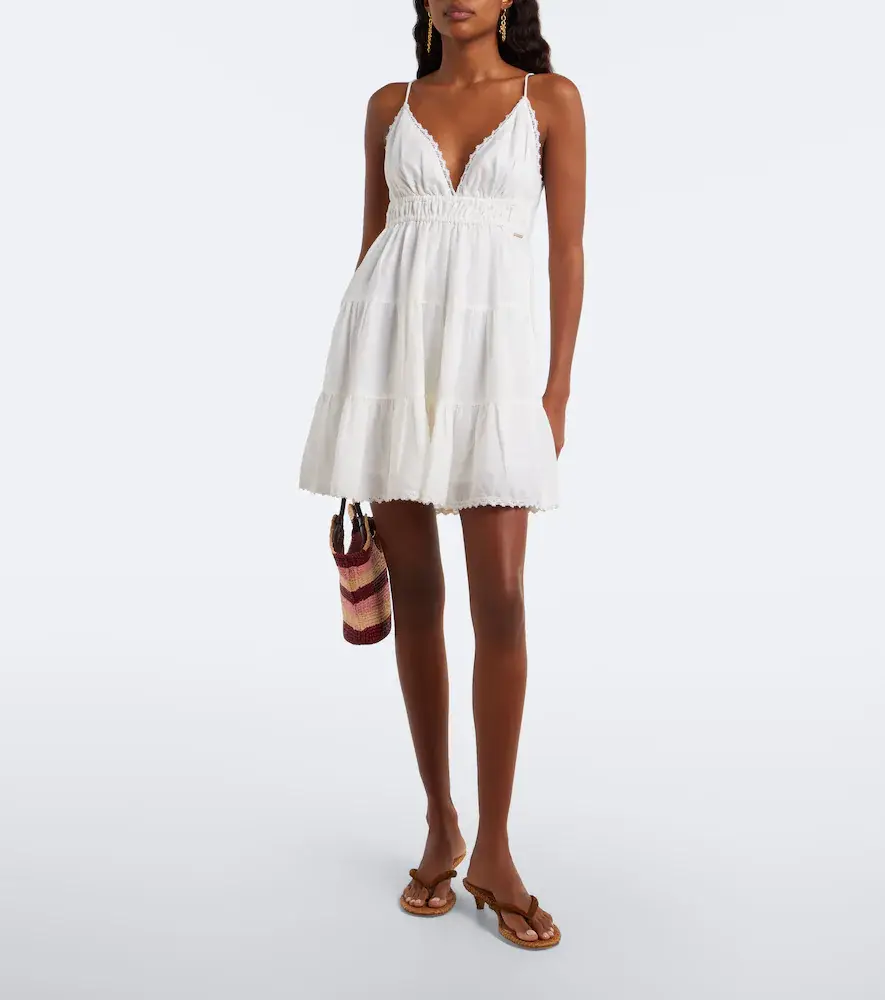 Melissa Odabash Dulcie crochet-trimmed minidress | Thumbnail 4