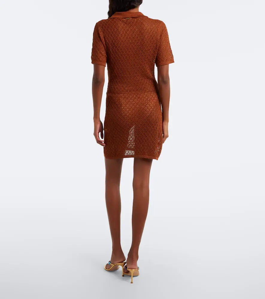 Melissa Odabash Coco open-knit polo dress | Thumbnail 5