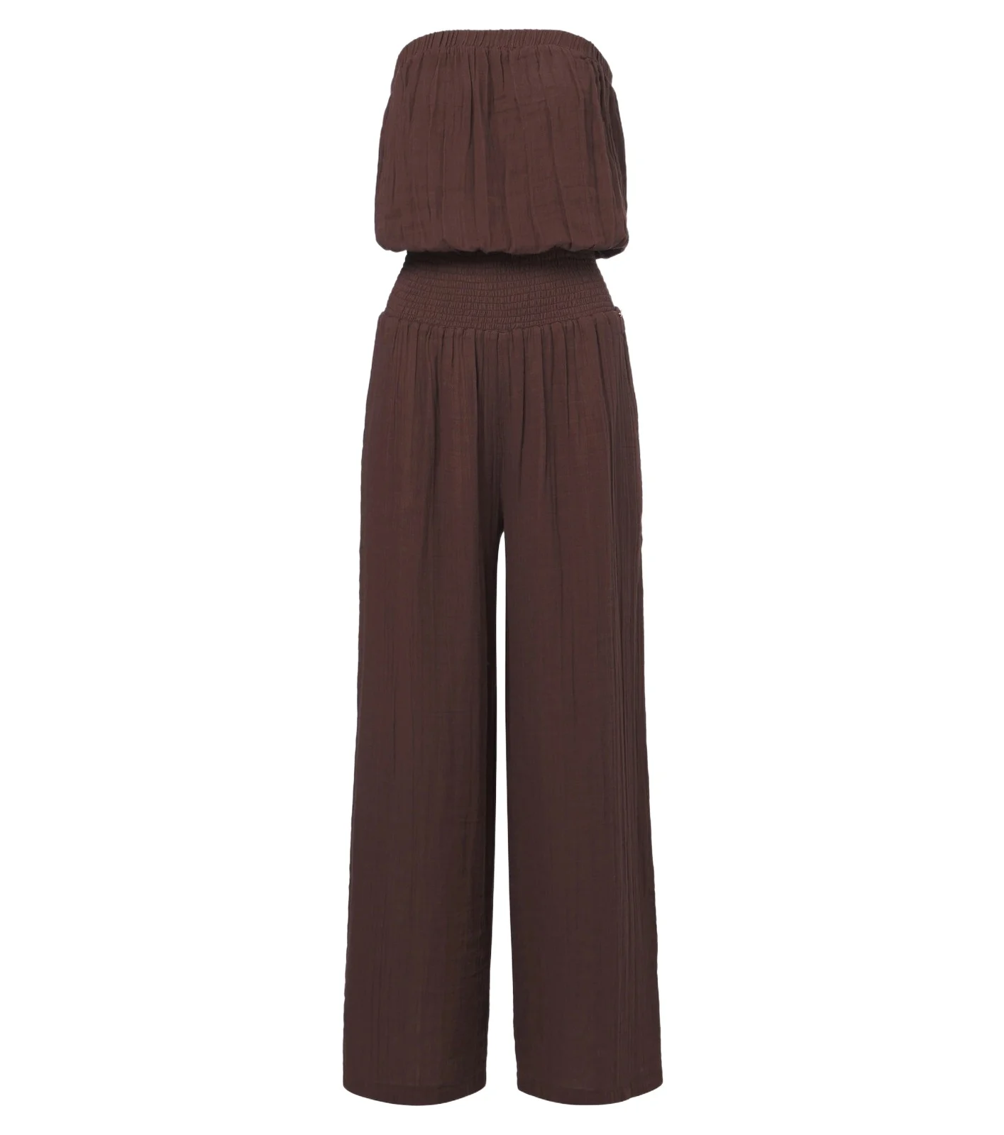 Naomie strapless cotton jumpsuit Naomie strapless cotton jumpsuit