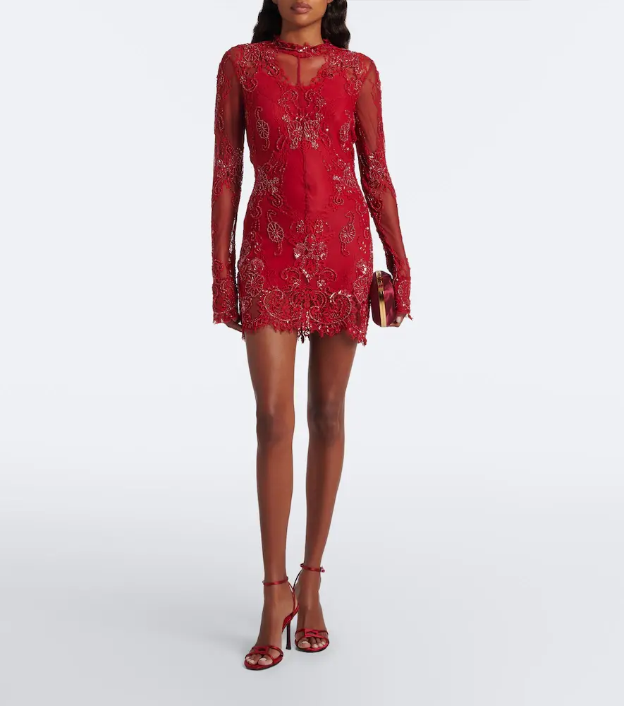 BLUMARINE Embellished lace minidress | Thumbnail 3 BLUMARINE Embellished lace minidress | Thumbnail 3