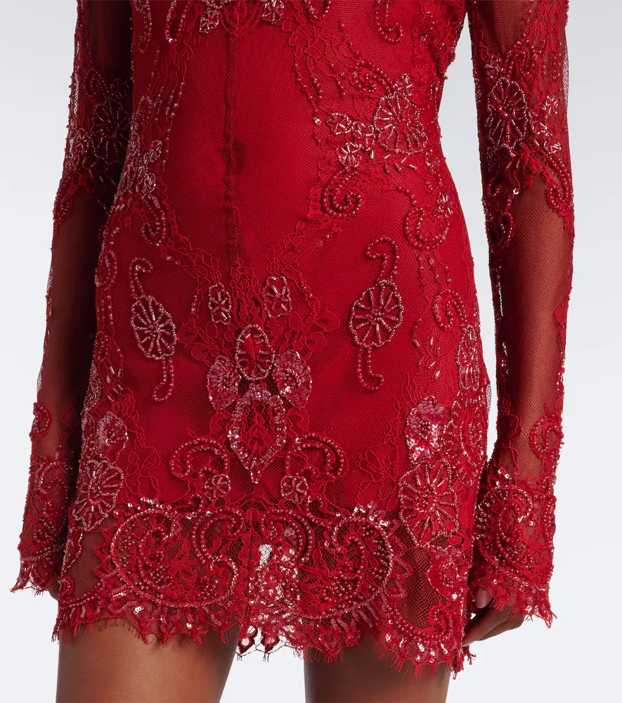 BLUMARINE Embellished lace minidress | Thumbnail 4 BLUMARINE Embellished lace minidress | Thumbnail 4