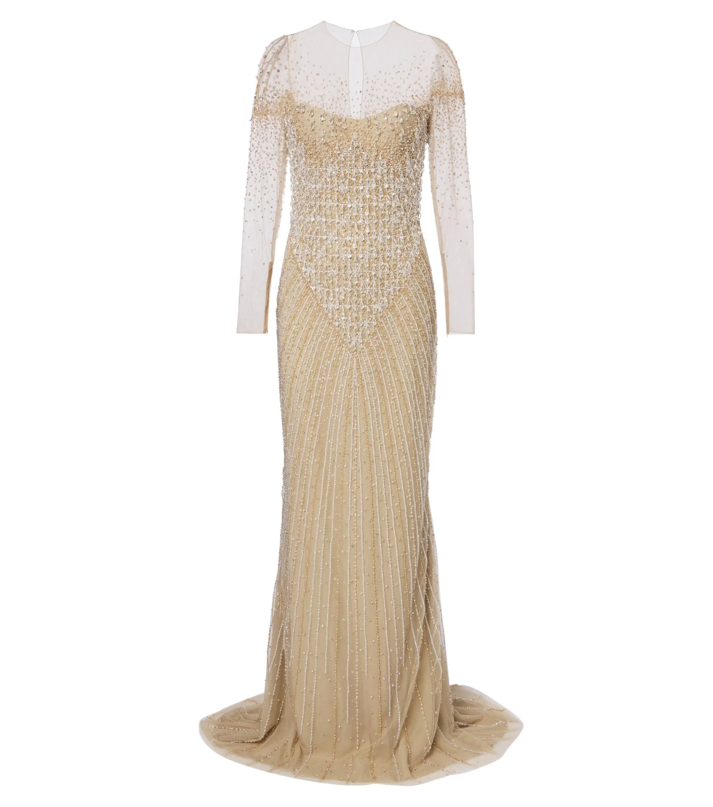 Embellished tulle gown