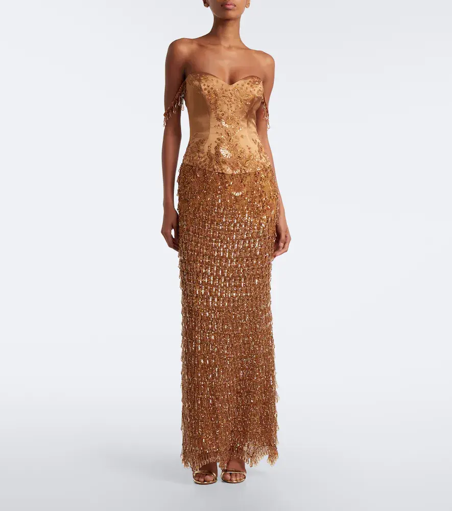 Georges Hobeika Embellished satin bustier gown | Thumbnail 2 Georges Hobeika Embellished satin bustier gown | Thumbnail 2