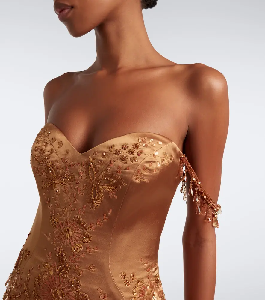 Georges Hobeika Embellished satin bustier gown | Thumbnail 4 Georges Hobeika Embellished satin bustier gown | Thumbnail 4