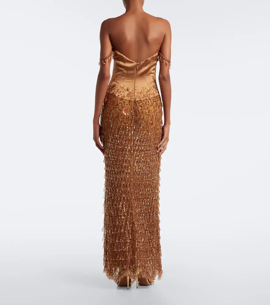 Georges Hobeika Embellished satin bustier gown | Thumbnail 5 Georges Hobeika Embellished satin bustier gown | Thumbnail 5
