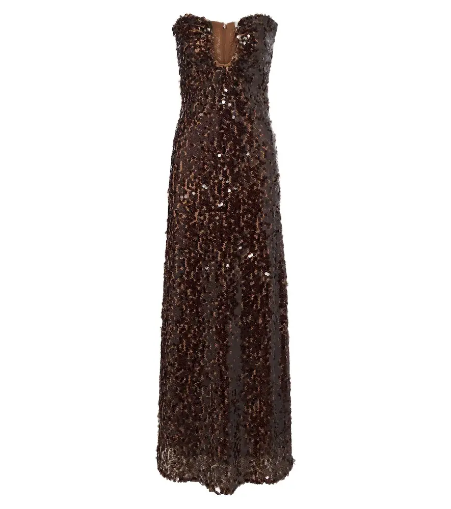 Christopher Esber Opaline sequined bustier gown