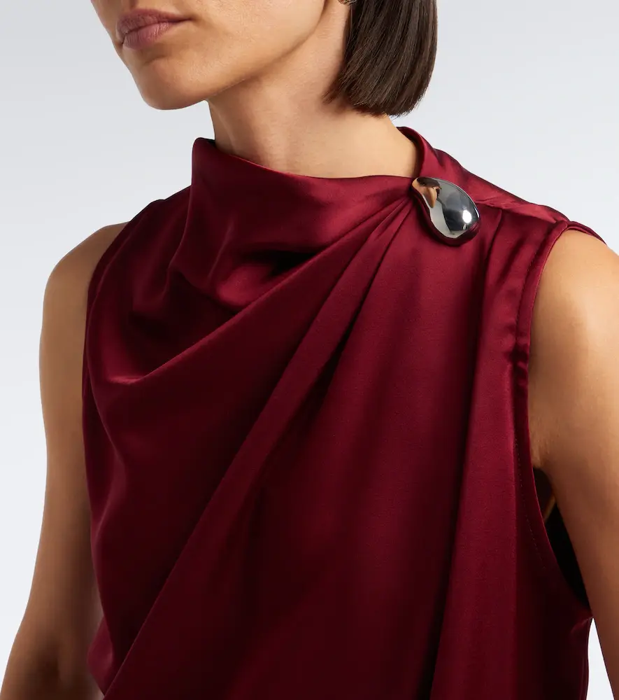 Altuzarra Alden draped satin top | Thumbnail 3 Altuzarra Alden draped satin top | Thumbnail 3