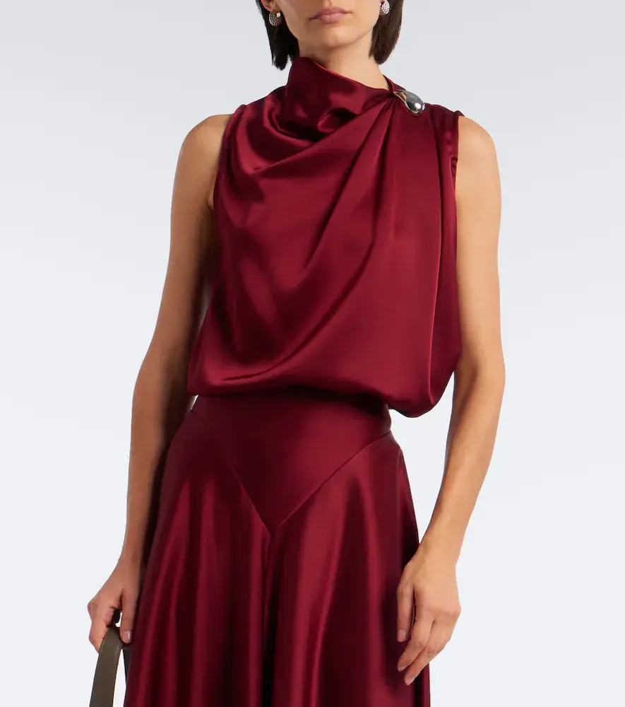 Altuzarra Alden draped satin top | Thumbnail 5 Altuzarra Alden draped satin top | Thumbnail 5