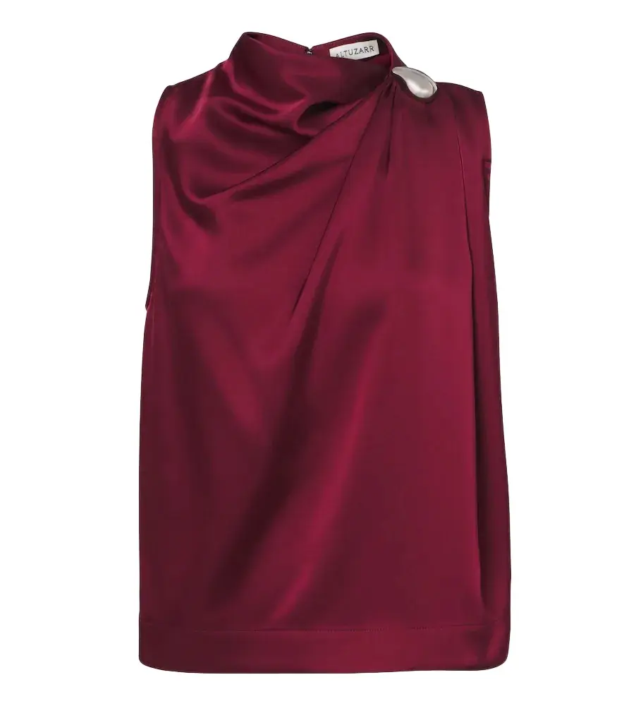 Altuzarra Alden draped satin top