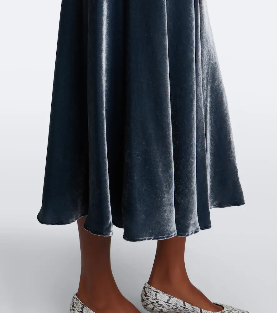 Altuzarra Drina draped velvet maxi dress | Thumbnail 2 Altuzarra Drina draped velvet maxi dress | Thumbnail 2