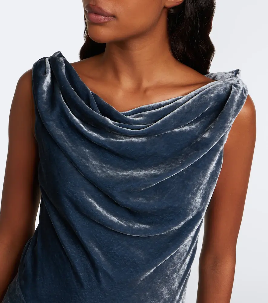 Altuzarra Drina draped velvet maxi dress | Thumbnail 4 Altuzarra Drina draped velvet maxi dress | Thumbnail 4