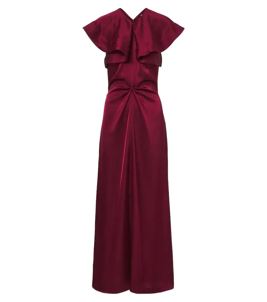 Altuzarra Alix gathered satin maxi dress