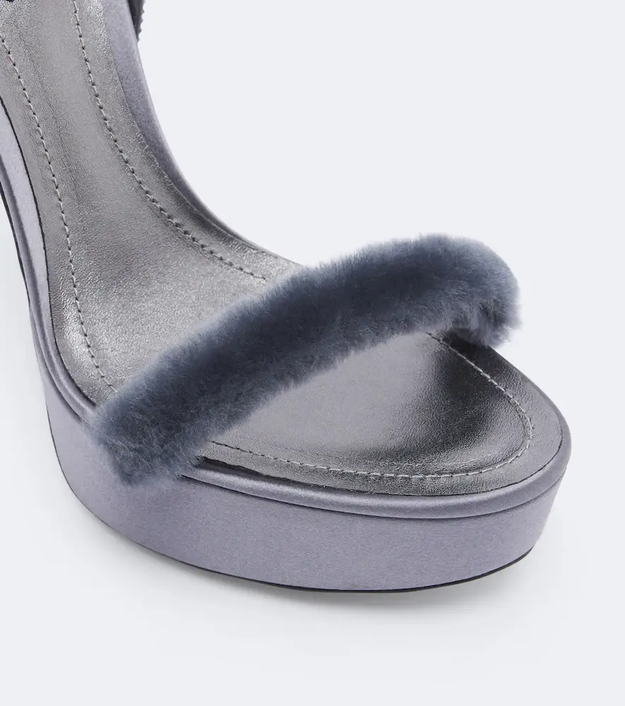 René Caovilla Embellished satin platform sandals | Thumbnail 4 René Caovilla Embellished satin platform sandals | Thumbnail 4