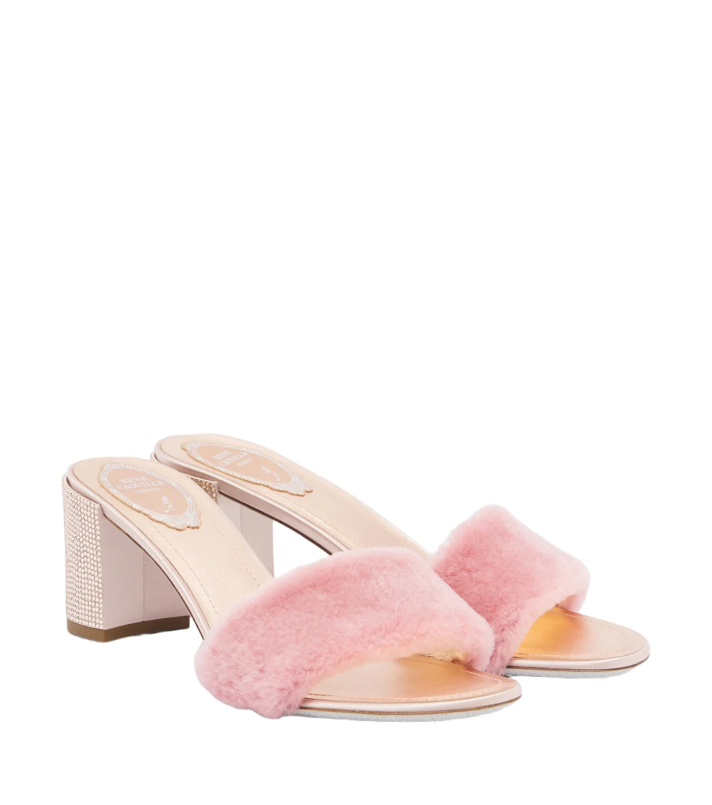 Embellished leather-lined mules Embellished leather-lined mules
