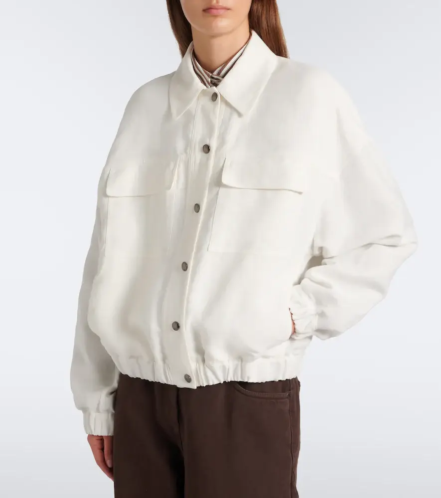 Brunello Cucinelli Single-breasted blouson jacket | Thumbnail 3 Brunello Cucinelli Single-breasted blouson jacket | Thumbnail 3