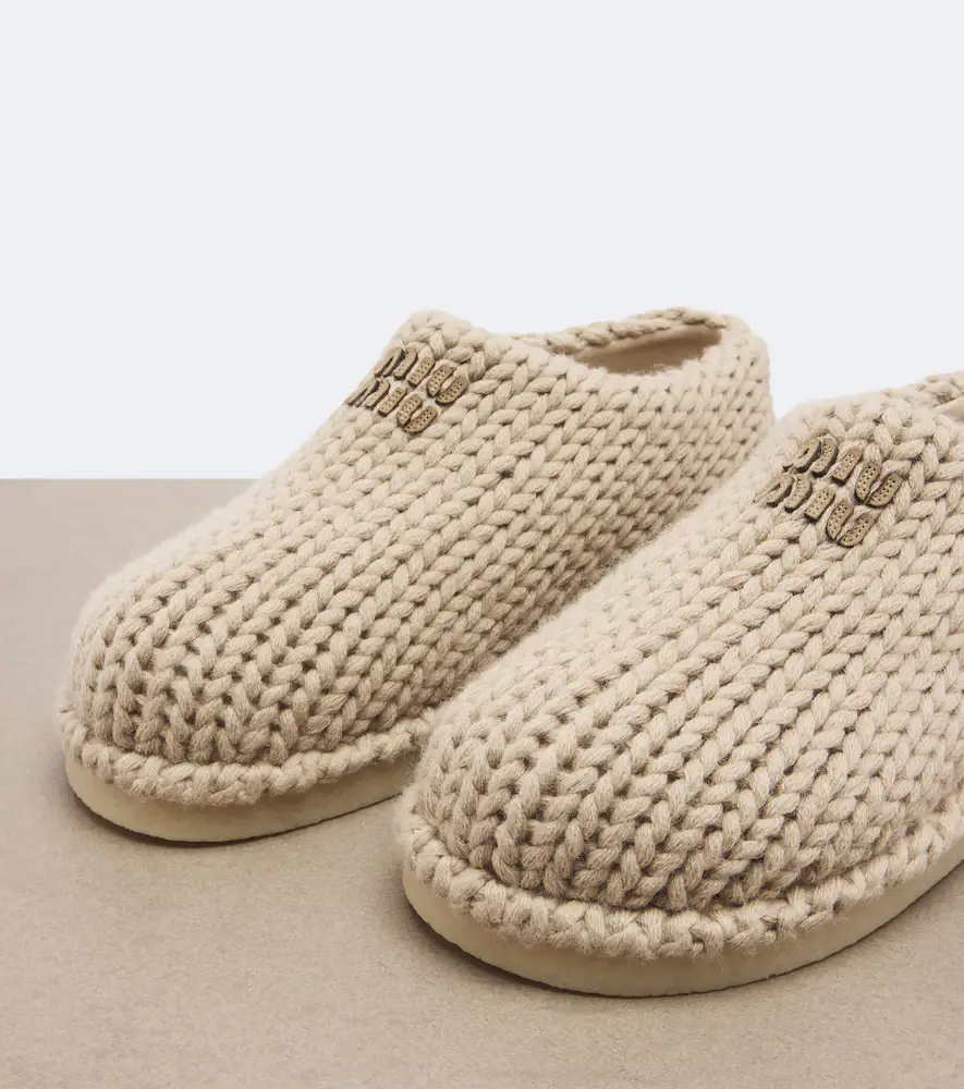 Miu Miu Knitted slip-on shoes | Thumbnail 4 Miu Miu Knitted slip-on shoes | Thumbnail 4