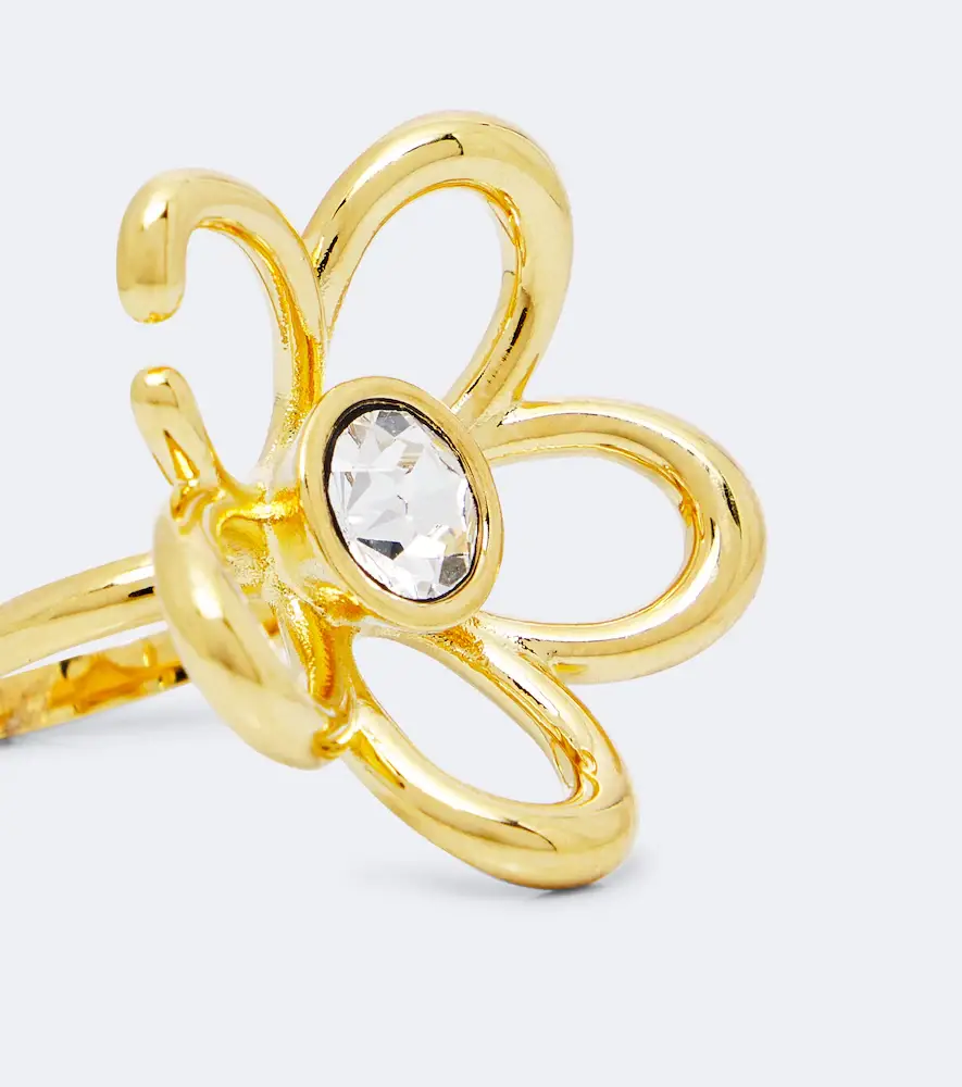 Oscar de la Renta Crystal-embellished floral ring | Thumbnail 3 Oscar de la Renta Crystal-embellished floral ring | Thumbnail 3