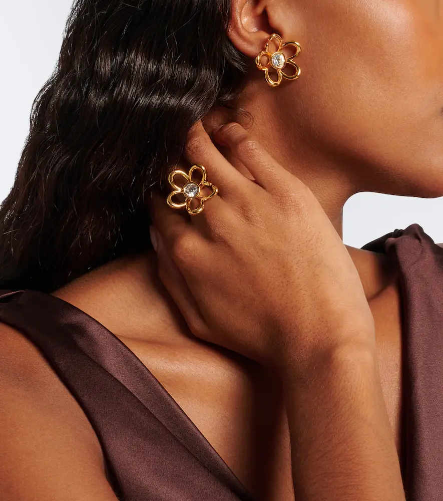 Oscar de la Renta Crystal-embellished floral ring | Thumbnail 4 Oscar de la Renta Crystal-embellished floral ring | Thumbnail 4