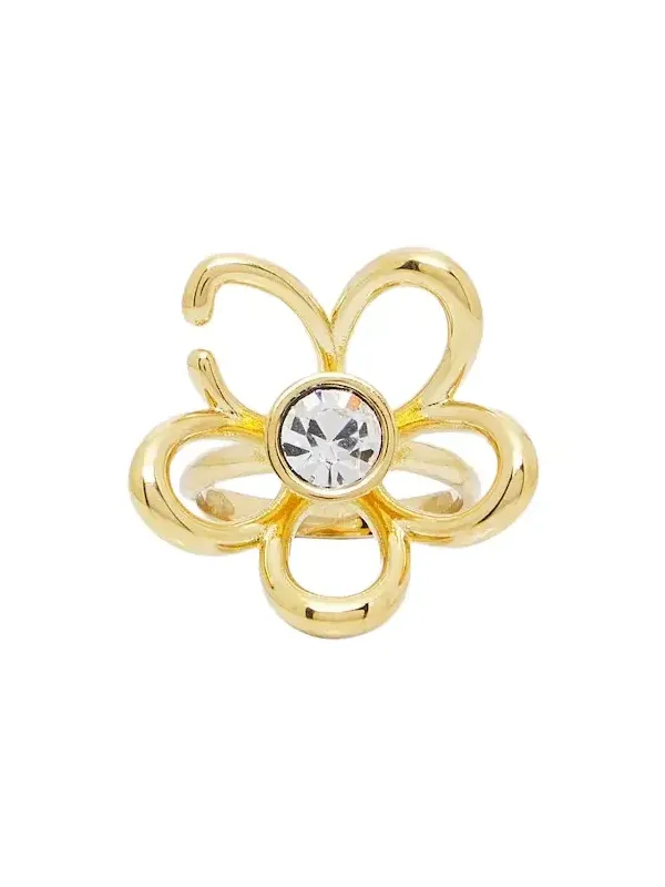 Crystal-embellished floral ring Crystal-embellished floral ring