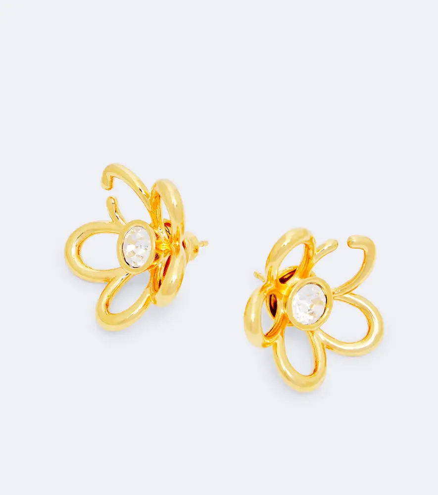 Oscar de la Renta Crystal-embellished floral earrings | Thumbnail 4