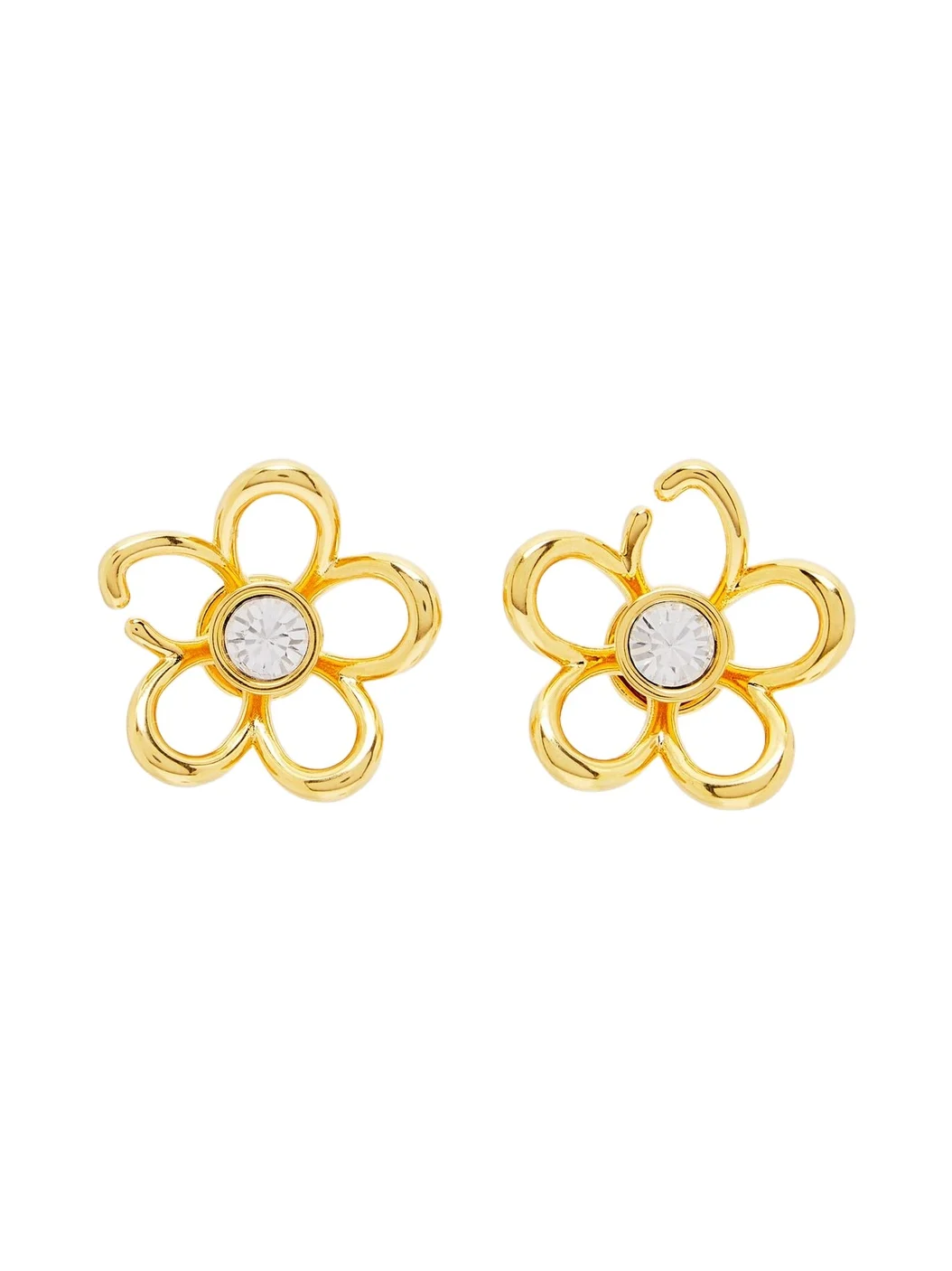 Crystal-embellished floral earrings Crystal-embellished floral earrings
