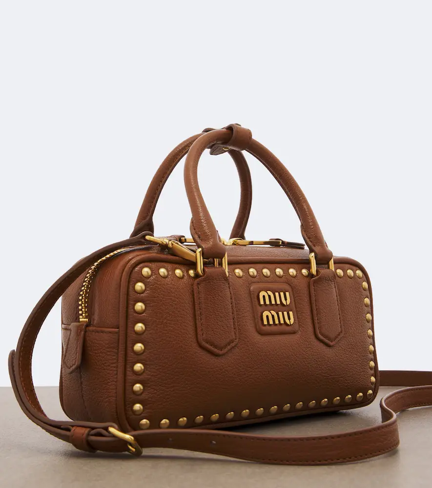 Miu Miu Arcadie studded leather top-handle bag | Thumbnail 3 Miu Miu Arcadie studded leather top-handle bag | Thumbnail 3
