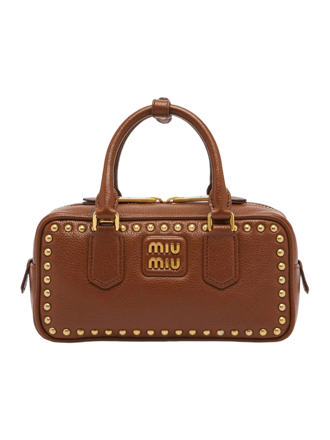 Miu Miu Arcadie studded leather top-handle bag