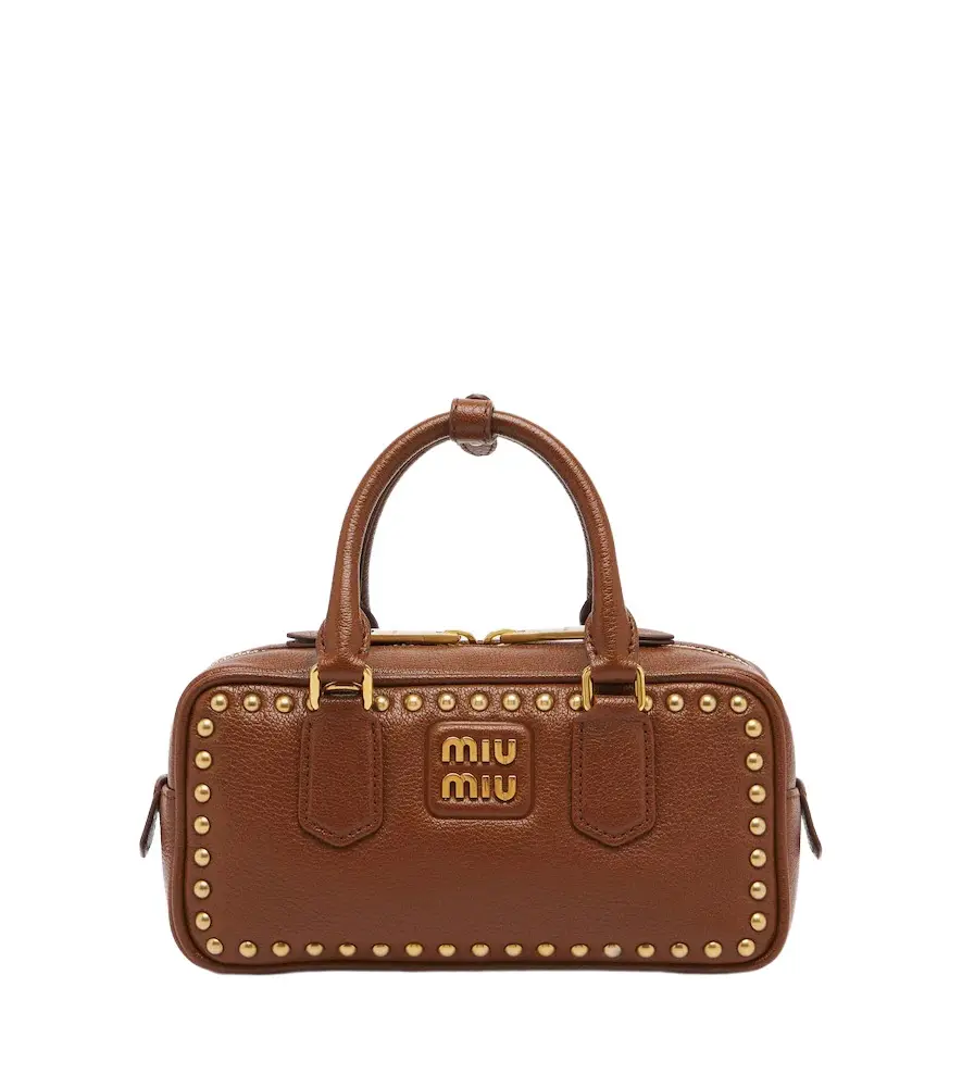 Miu Miu Arcadie studded leather top-handle bag