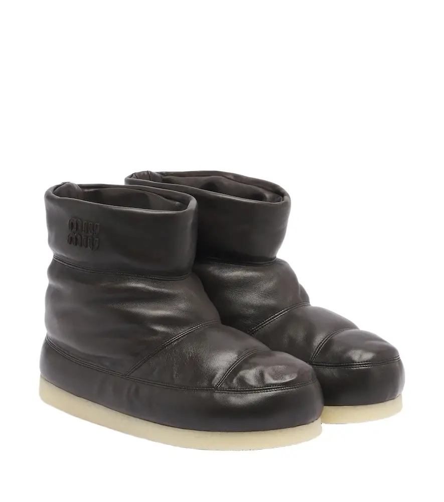 Miu Miu Padded leather ankle boots