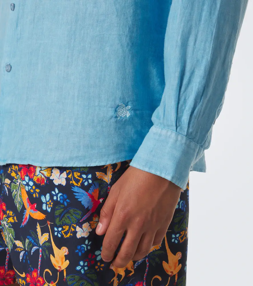 Vilebrequin Caroubis linen shirt | Thumbnail 3 Vilebrequin Caroubis linen shirt | Thumbnail 3