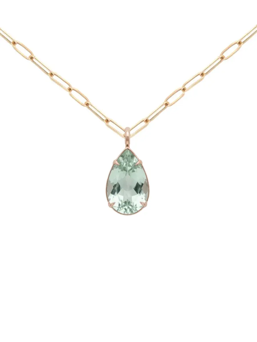 Wish Fine Jewelry 18.58ct Green Amethyst 18K Gold Small Statement Pendant | Thumbnail 2 Wish Fine Jewelry 18.58ct Green Amethyst 18K Gold Small Statement Pendant | Thumbnail 2