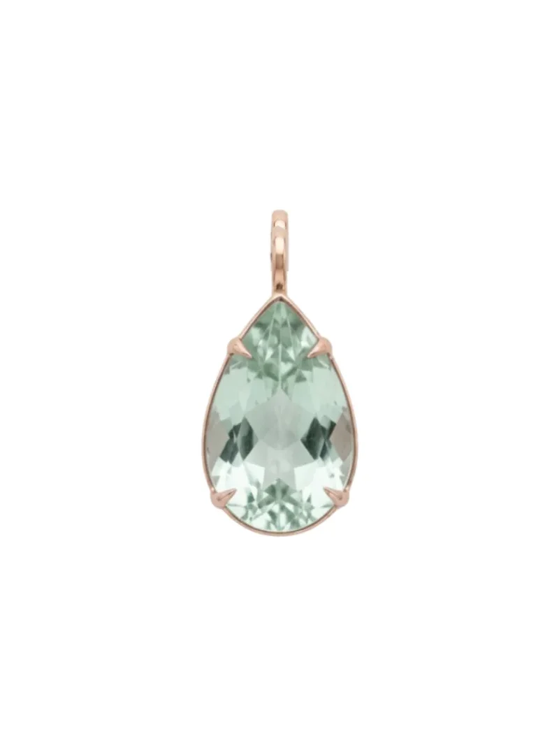 Wish Fine Jewelry 18.58ct Green Amethyst 18K Gold Small Statement Pendant