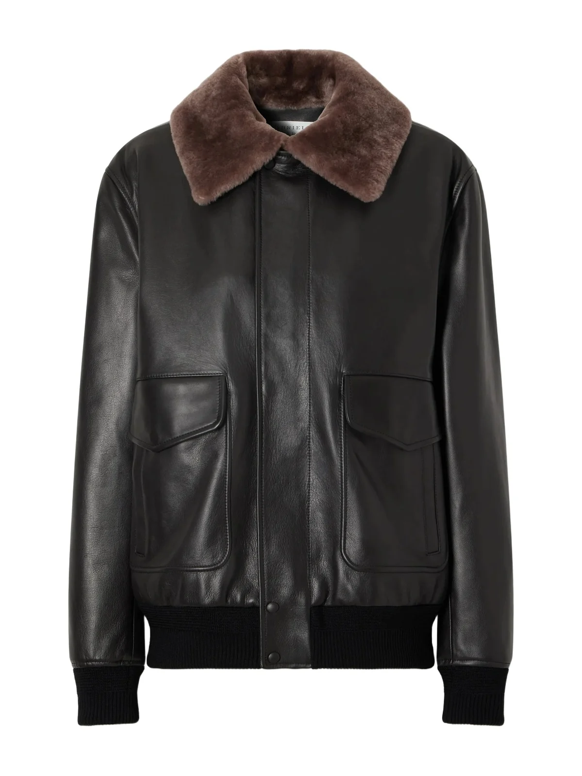 Gabriela Hearst Grant Shearling-trimmed Leather Bomber Jacket