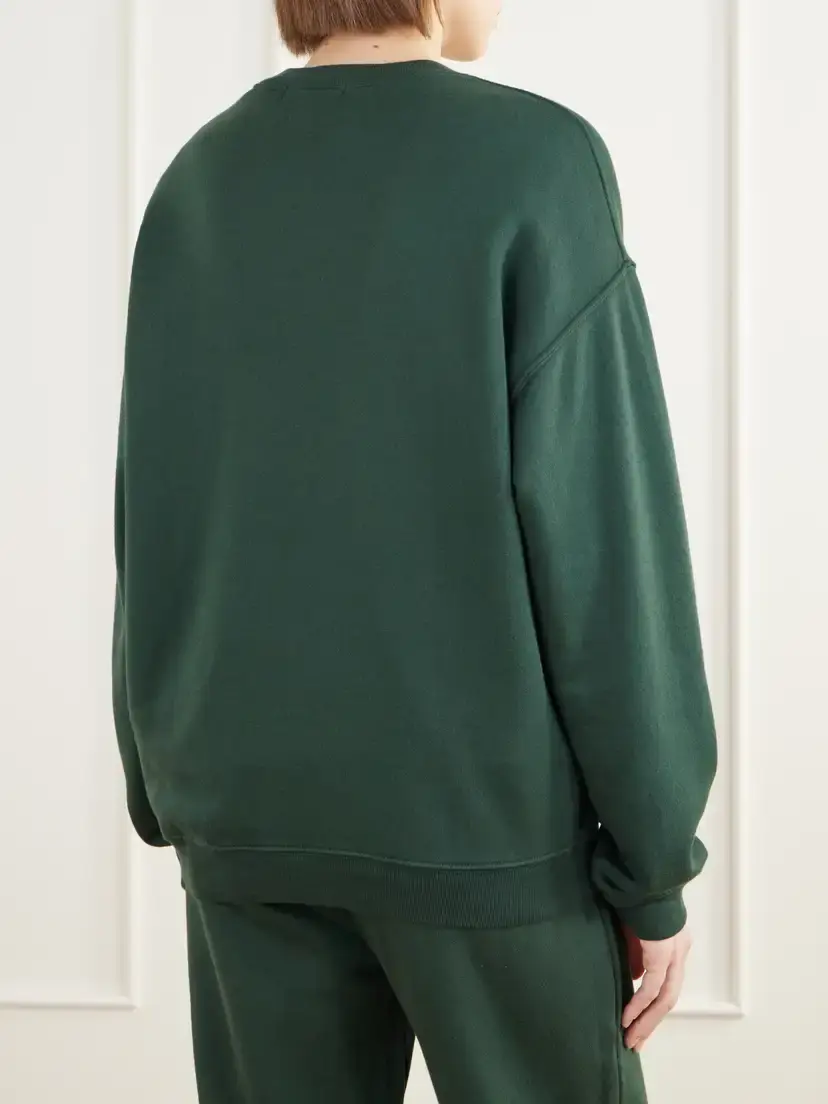 ÉTERNE Logo-embroidered French Cotton And Modal-blend Terry Sweatshirt | Thumbnail 4 ÉTERNE Logo-embroidered French Cotton And Modal-blend Terry Sweatshirt | Thumbnail 4